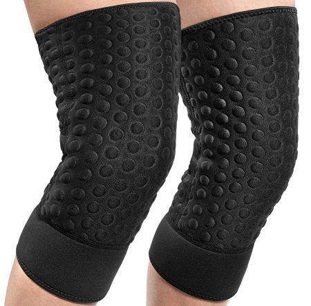 #1 Best Knee Sleeve - Pack of 2 Elastic knee sleeves. Support Ligaments, ACL and meniscus by Produt Stop. (Medium)