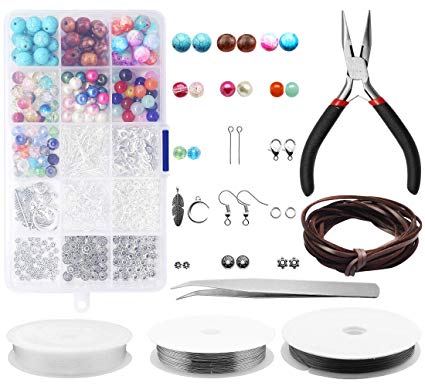 Jewelry Making Kit,Yotako Jewelry Making Supplies,Jewelry Making Beads for Daily Hardcarf s and Jewelry Repairs