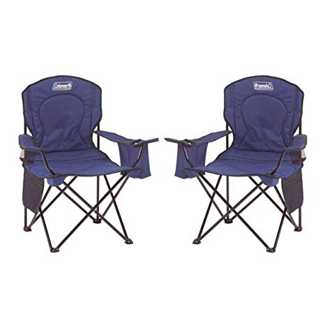 Coleman Portable Camping Quad Chair with 4-Can Cooler