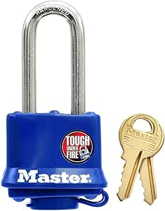 Master Lock 312DLH Laminated Steel Pin Tumbler Padlock, Blue