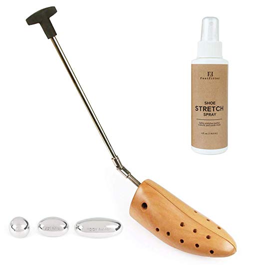 FootFitter Premium Professional Boot Stretcher Set (Boot Stretcher & 4 Oz. Bottle of Shoe Spray)