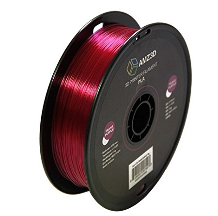 1.75mm Trans Purple PLA 3D Printer Filament - 1kg Spool (2.2 lbs) - Dimensional Accuracy  /- 0.03mm