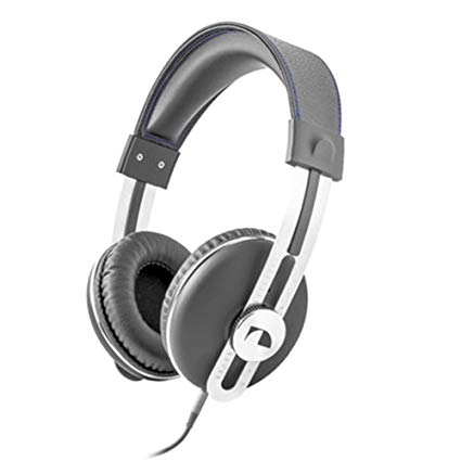 Nakamichi Over the Ear Headphone - Retail Packaging - Gray with Blue Thread