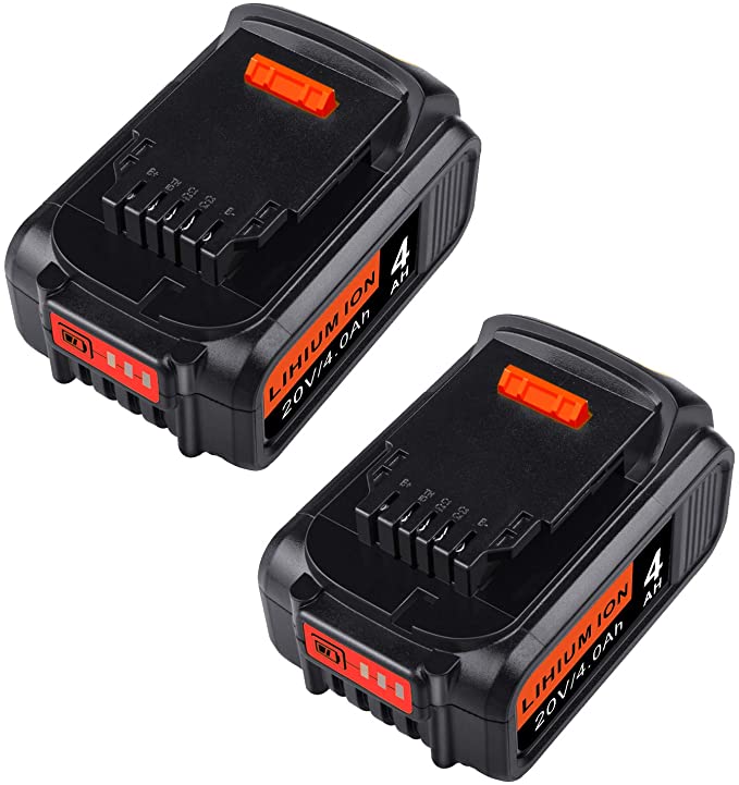 [2Pack] Futurebatt 20V 4.0Ah Replacement Battery for Dewalt DCB205 DCB206 DCB204 DCB203 DCB200 DCB180 DCB230 DCD DCF DCG Series 20-Volt Tools Battery