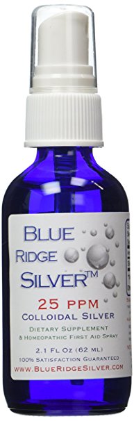 SALE 40% OFF!! - Blue Ridge Silver 25 ppm, 2 oz Fine Mist Colloidal Silver Spray