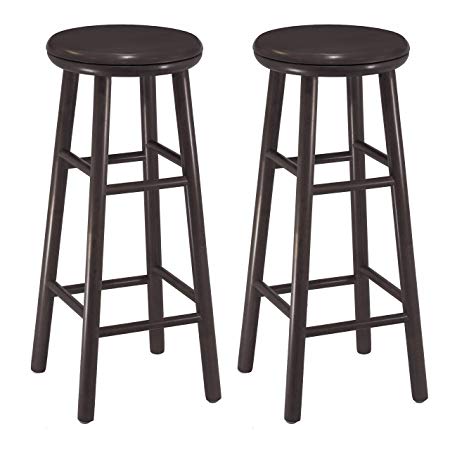 Winsome Wood 30-Inch Swivel Bar Stools, Dark Espresso Finish, Set of 2