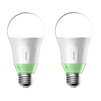 Kasa Smart Wi-Fi LED Light Bulb by TP-Link - Soft White (800lm) - 2 Pack (LB110)