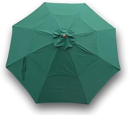 Formosa Covers Replacement Patio Umbrella Canopy 11ft 8 Ribs, Double Vented, Green (Canopy only)