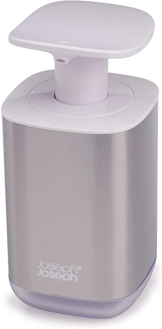 Joseph Joseph 70532 Bathroom Presto Steel Soap Dispenser – White/Steel