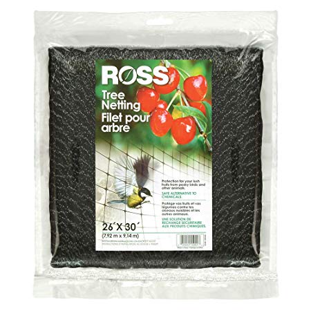 Ross 15991 UV Tree Netting Protects Fruits from Birds and Animals, 26 feet x 30 feet, Black