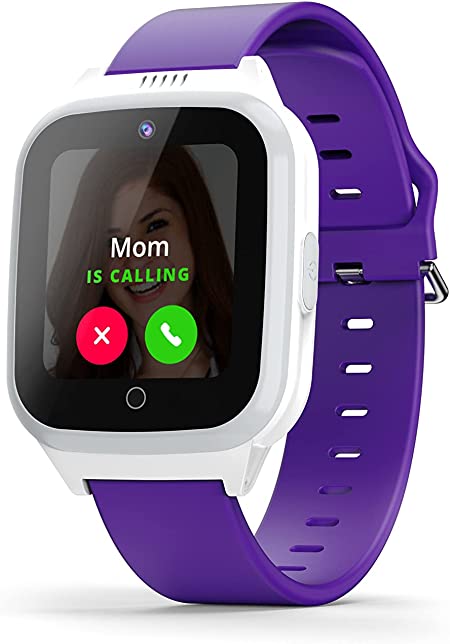 Cosmo JrTrack 2 Kid’s Phone Smartwatch | 4G Calling & Pre-Set Text Messaging | GPS Tracker Watch for Kids | Pre-Installed SIM Card & Flexible Cosmo Data Plans | Children’s Phone Alternative (Purple)