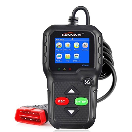 Obd2 Code Scanner Universal Car Engine Diagnostic Tool Auto Fault Code Reader CAN Obd II Eobd Scan Tool, Read & Clear Code for 1996 or Newer OBD2 Vehicle with O2 Sensor/On-Board Monitoring Test