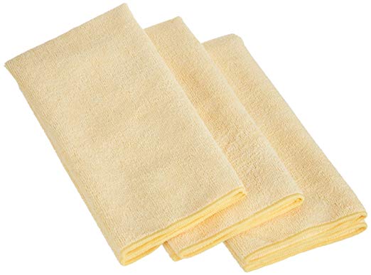 AmazonBasics Thick Microfiber Cleaning Cloths (Pack of 3)
