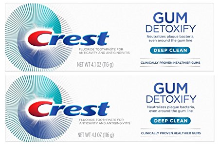 Crest Gum Detoxify Toothpaste, Deep Clean, 4.1 oz (116g) - Pack of 2