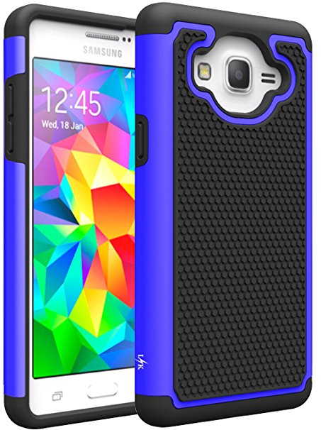 Galaxy On5 Case, LK [Shock Absorption] Drop Protection Hybrid Dual Layer Armor Defender Protective Case Cover for Samsung Galaxy On5 (Blue)