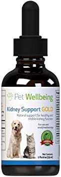 Pet Wellbeing - Kidney Support Gold For Cats - Natural Support For Feline Kidney Health - 2 oz (59Ml)