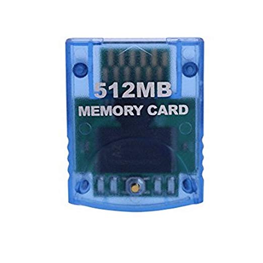 Mekela Memory Card 512MB (8192 Blocks) Compatible Nintendo Wii Gamecube Game Cube NGC GC (Blue)