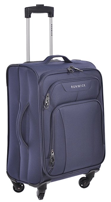 Renwick Navy Blue 20 inch Carry On Rolling Suitcase with Extendable Handle