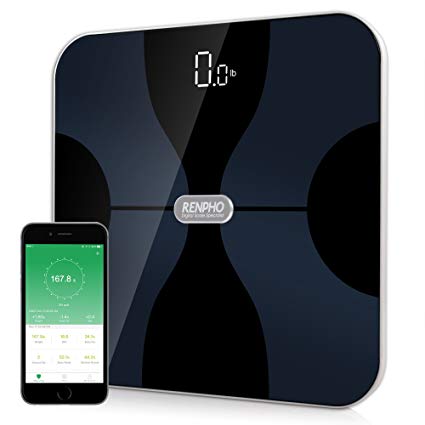 RENPHO FDA Approved Bluetooth Smart Digital Bathroom Body Fat Composition Scale Monitor with Body Weight, Bmi, Body Fat, Water, Skeletal Muscle, Bone Mass, Protein, Calorie and Body Age