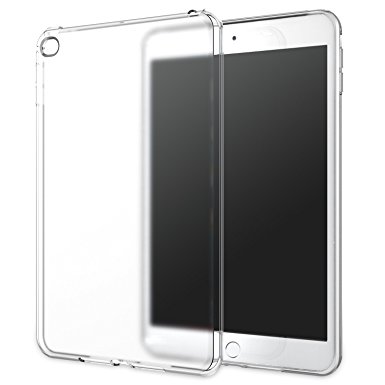 iPad Mini 4 Case, Moko Premium Soft TPU Skin Flexible Bumper Semi-transparent Frosted Rubber Back Cover Case for Apple iPad Mini 4 (2015 edition) 7.9 inch iOS Tablet, Frost CLEAR