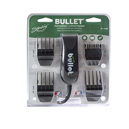 Wahl Professional Sterling Bullet Clipper/Trimmer #8035 – Great for Professional Stylists and Barbers – Rotary Motor – Black