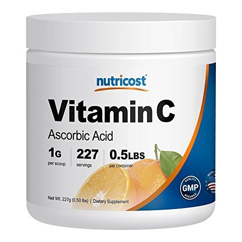 Nutricost Pure Ascorbic Acid Powder (Vitamin C) .5 LBS