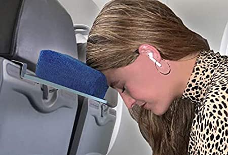 Happy Headrest Travel Pillow - Sleep Face Down with The #1 Travel Pillow for Airplane Travel, Not Another Neck Pillow, Ultra Comfortable, Lightweight, Machine Washable, Must-Have Travel Accessories