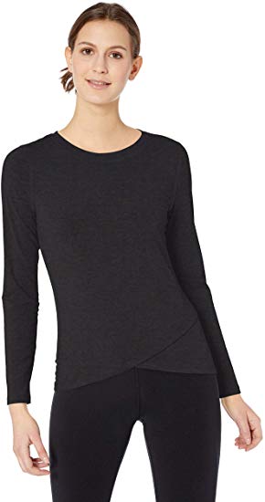 Amazon Essentials Women's Studio Long-Sleeve Cross-Front T-Shirt