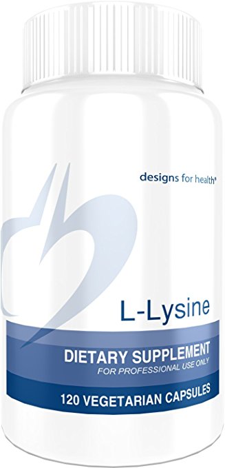 Designs for Health - L-Lysine - 1500mg L-Lysine HCL (Hydrochloride) Amino Acid, 120 Capsules