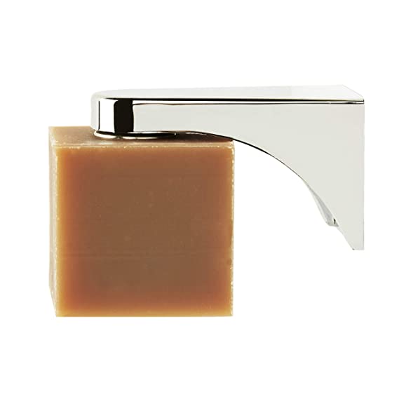 Professor Fuzzworthy Air Dry Magnetic Soap Holder in-Shower Storage for Soaps & Beard Shampoo Bars - No More Soggy Soaps - Chrome Soap Dish Dispenser Bath Kitchen & Shower