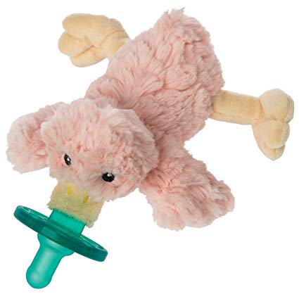 Mary Meyer WubbaNub Soft Toy and Infant Pacifier, Blush Putty Duck