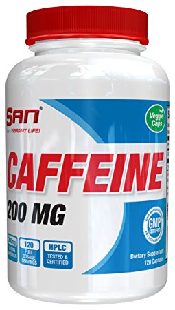 SAN Nutrition Caffeine Anhydrous Power & Energy Supplement, 120 Count