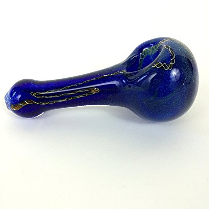 Thick Blue Glass Spoon