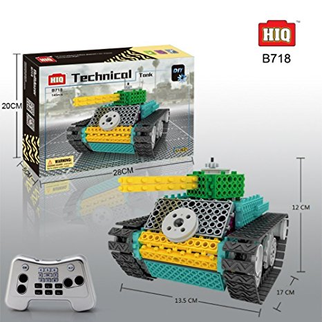 BAA SHOP Remote Control Tank Building kit RC Kids Electric DIY Robot Interlocking Building Blocks Kit for Kids/Toddlers