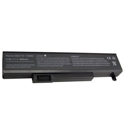 Laptop Battery SQU-715 for Gateway P-170 - 6 cells 4400mAh Black