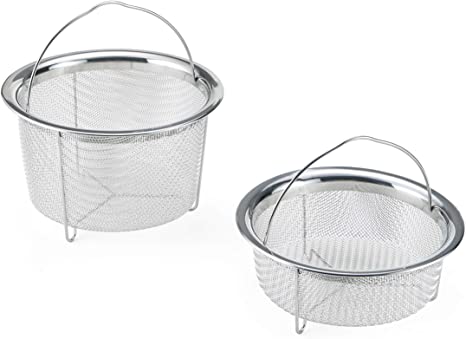 Instant Pot 5252247 Official Mesh Steamer Baskets, Set of 2, Stainless Steel
