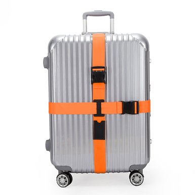 BlueCosto Heavy Duty Long Cross Luggage Strap Suitcase Travel Belt Non-slip