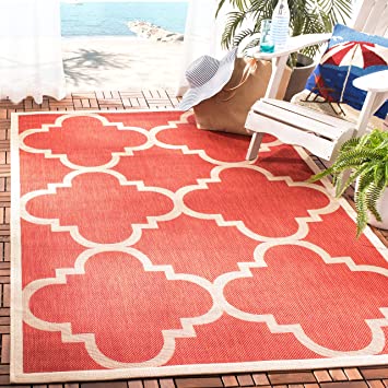 Safavieh Courtyard Collection CY6243-248 Red Indoor/ Outdoor Area Rug (6'7" x 9'6")