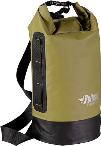 Pelican Waterproof Dry Bag - Exodry - Thick & Lightweight - Roll Top Dry Compression Sack Keeps Gear Dry for Kayaking, Boating, Beach, Rafting, Hiking, Camping and Fishing