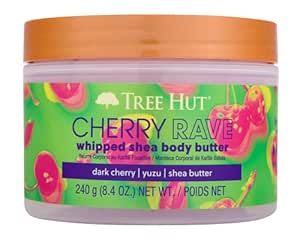 Tree Hut Cherry Rave Whipped Shea Body Butter, 8.4oz, with Natural Shea Butter for Nourishing Essential Body Care