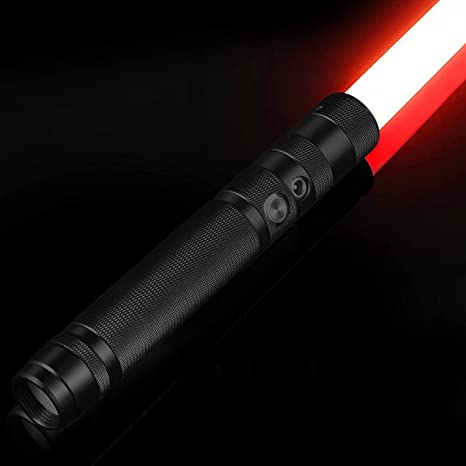 InLoveArts Light Saber, RGB 7 Colors Metal Hilt Lasersaber, with Sounds Modes Dueling FX Lightsaber Sword for Kids & Adults Gift (78cm Black)