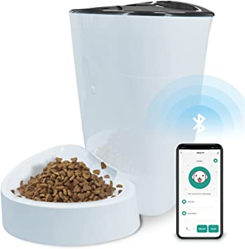 Puppy Kitten Automatic Pet Feeder for Cats and Dogs, 4 Litre Capacity Pet Food Dispenser, 6 Meals Per Day, Tuya Smart App via Wi-Fi