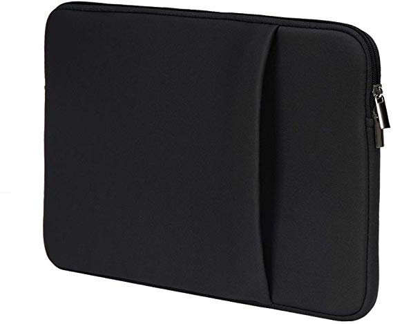 ProElife 15-15.4" Slim Laptop Sleeve Case Bag Neoprene Carrying Protector Cover for MacBook Pro 15", Surface Book 2 15-Inch, 15-15.4" Dell HP Asus Acer Samsung Notebook Laptop (Black)