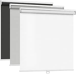 LazBlinds Cordless Roller Window Shades, Free-Stop Blackout Blinds for Windows, Thermal Insulated UV Protection Waterproof, Roll Up Blinds and Shades for Home, Office: 20'' W x 72'' H, Grey