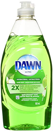 Dawn Ultra Antibacterial Hand Soap Dishwashing Liquid, Apple Blossom, 532ml
