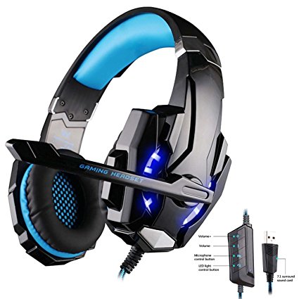 Mictech G9000 Stereo Gaming Headphone Headset 7.1 surround sound headset with Mic Volume Control for PC Game
