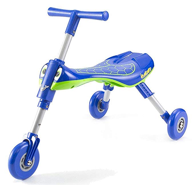 Mookie Scuttlebug Ride On - Walking Tricycle with a Foldable Design - Blue