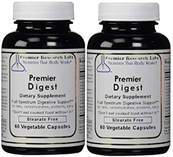 Premier Research Labs Premier Digest Dietary Supplement, 60 capsules (2 Pack)