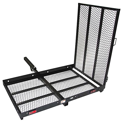 ALEKO MC500 500 Pound Capacity Wheelchair and Power Scooter Folding Cargo Carrier Rack with Foldable Ramp