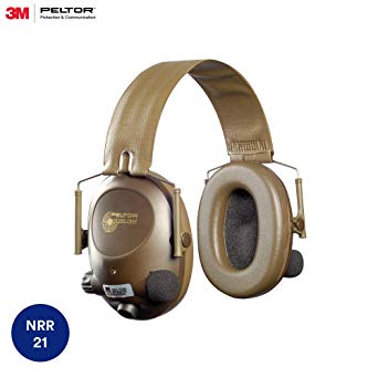 3M Peltor Soundtrap Tactical 6-S Headset - Electronic Hearing Protection Ear Muffs w/ Aux Jack - Shooting and Hunting - 21dB - MT15H67FB, Olive